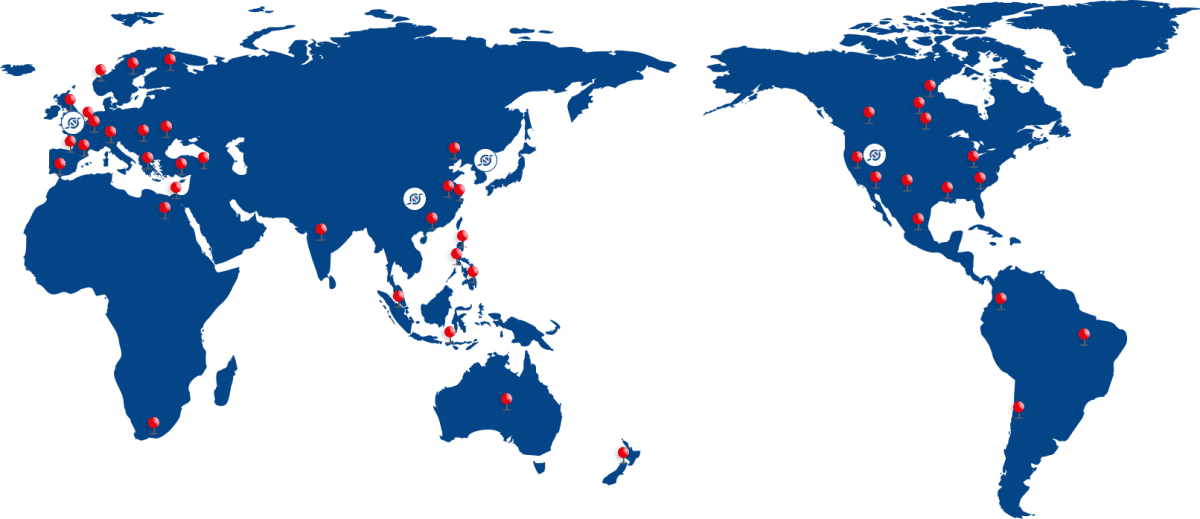 VMECA Global Offices Map